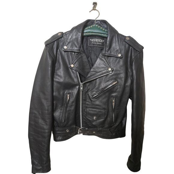 Unik Leather Motorcycle Jacket Size 36 - Picture 1 of 4